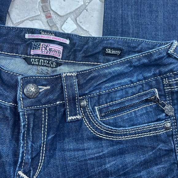 ReRock Express Women's Skinny Jeans Embroidered sz 6 - Picture 4 of 5